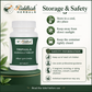 Riddhish Herbals Triphala Guggulu Tablet storage and safety information infographic