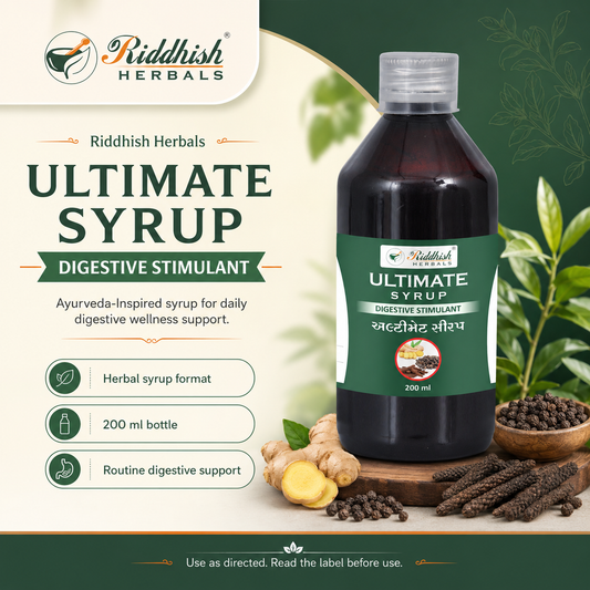 Riddhish Herbals Ultimate Syrup 200 ml hero infographic
