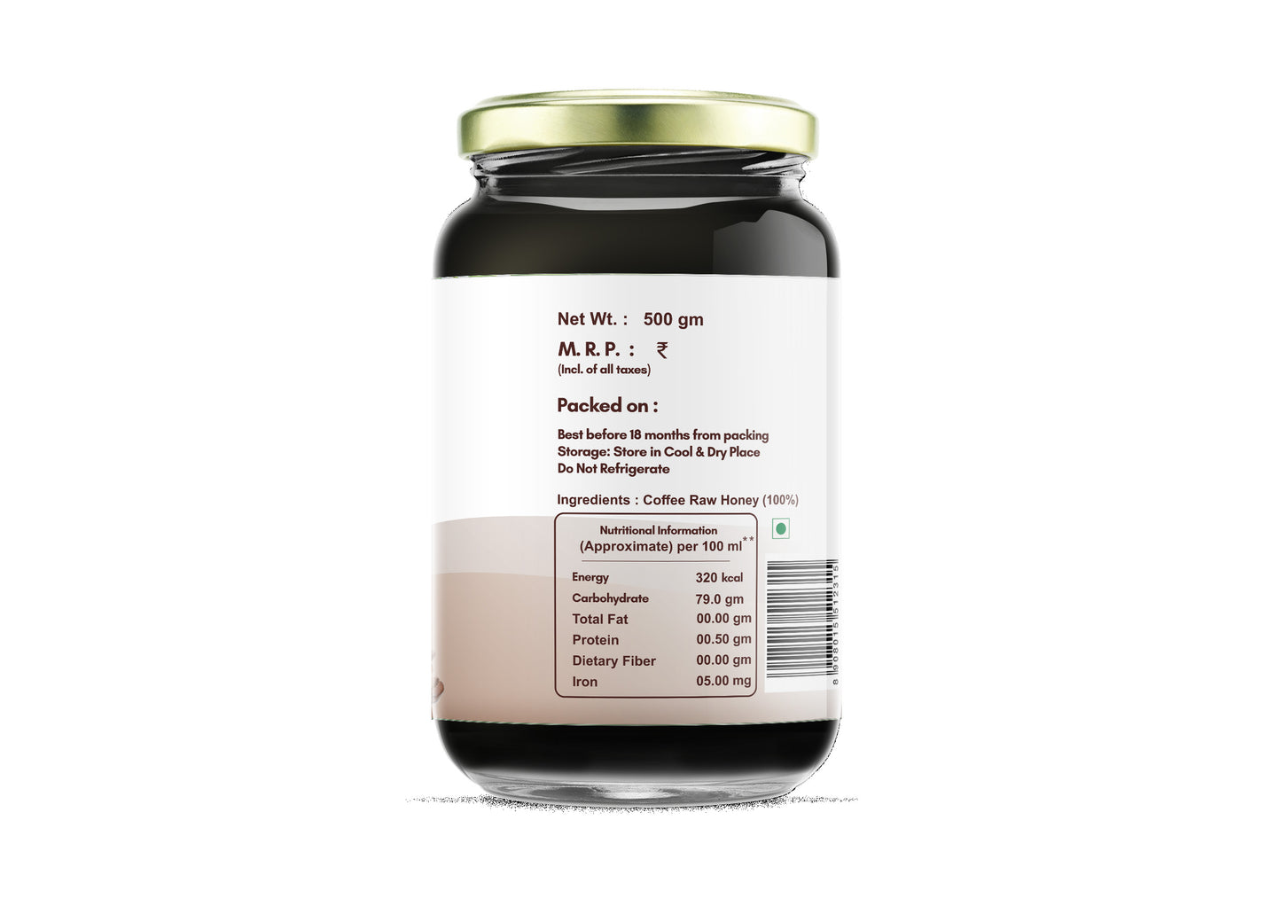 Coffee Organic Raw Honey 500g | Natural Taste Honey | Raw and Unprocessed | Karnataka Region
