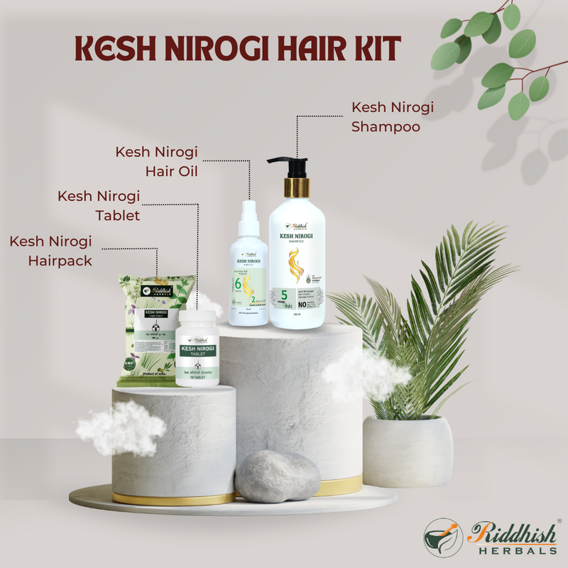 Kesh Nirogi Ayurvedic Anti-Hairfall Kit - Comprehensive Hair Fall Solution for Stronger, Healthier Hair