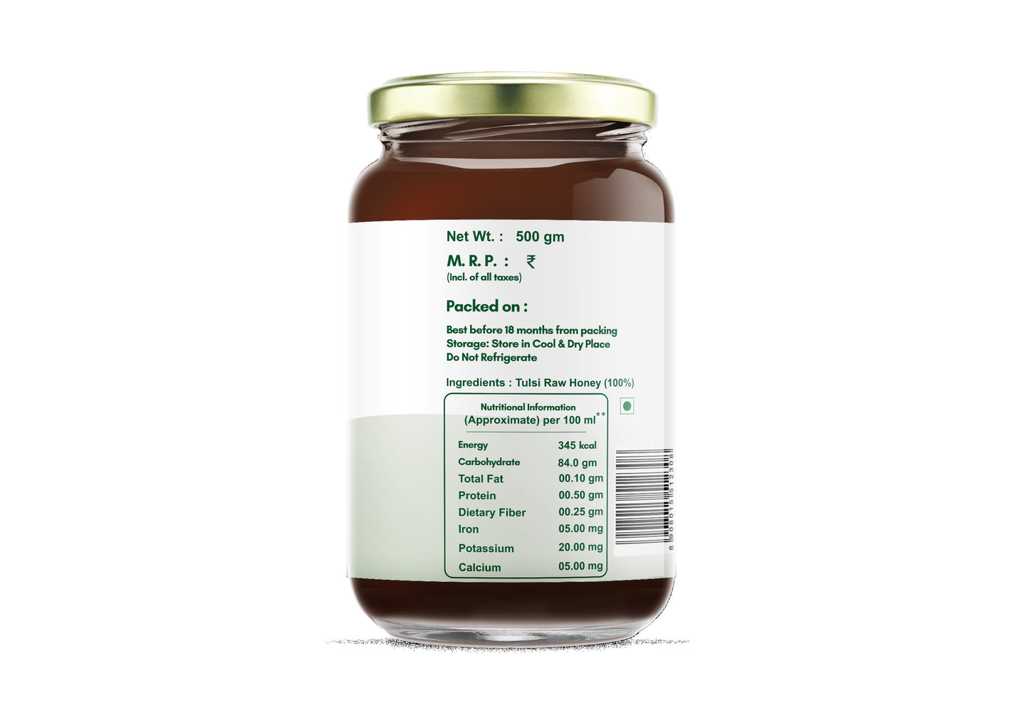Tulsi Organic Raw Honey 500g | Natural Taste Honey | Raw and Unprocessed